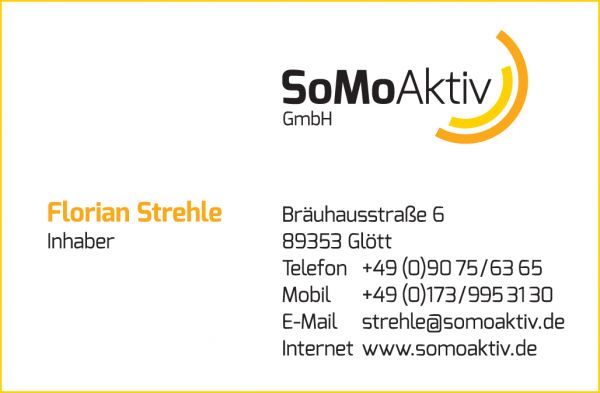 Firma - SoMoAktiv GmbH - Florian Strehle
